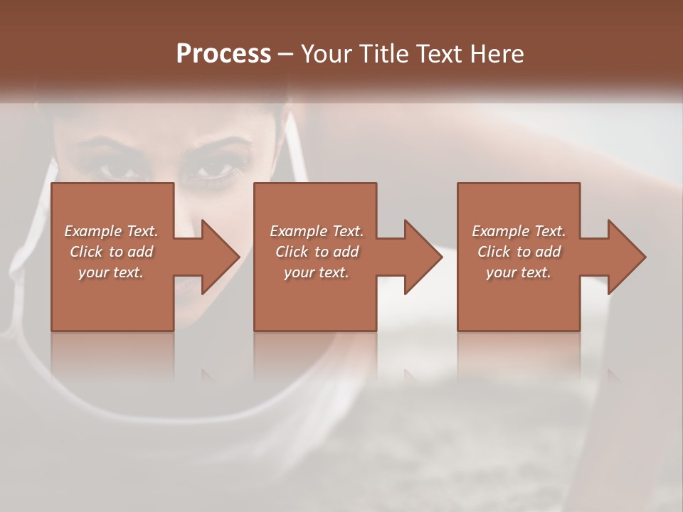 A Woman Is Doing Push Ups On The Beach PowerPoint Template