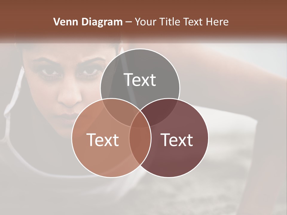 A Woman Is Doing Push Ups On The Beach PowerPoint Template