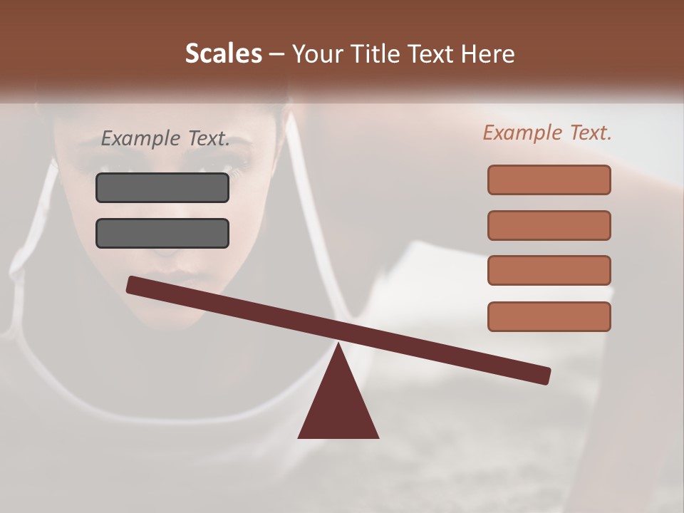 A Woman Is Doing Push Ups On The Beach PowerPoint Template