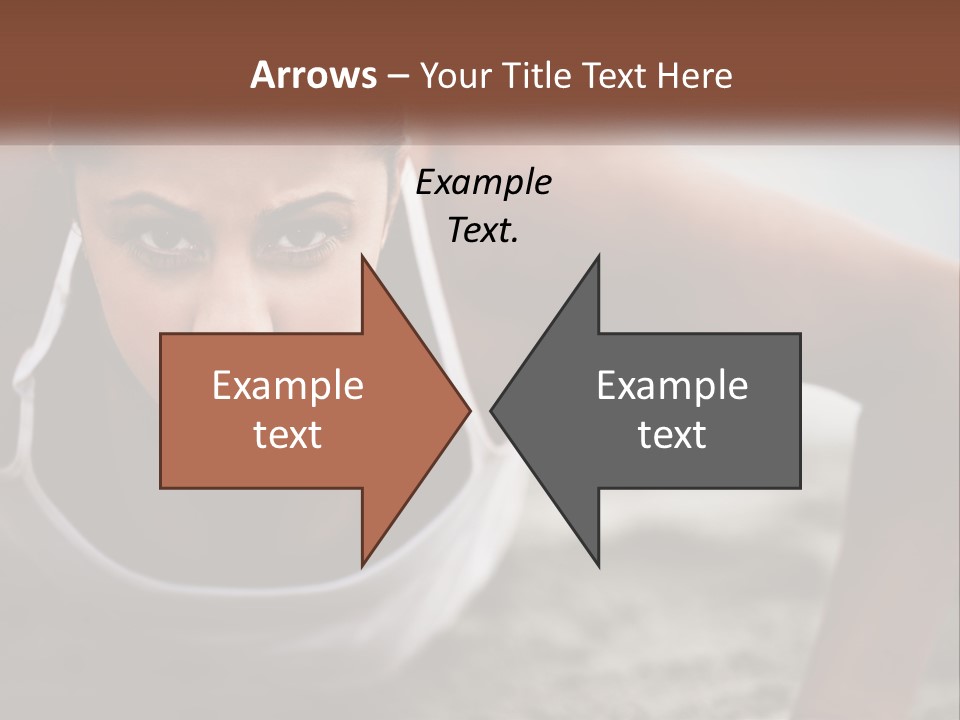 A Woman Is Doing Push Ups On The Beach PowerPoint Template