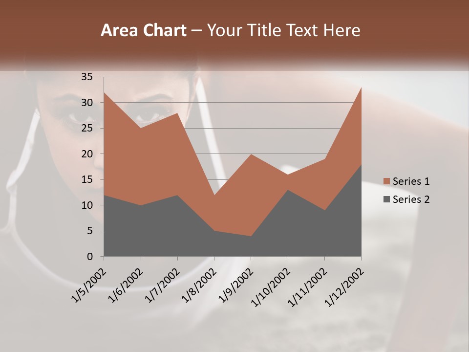 A Woman Is Doing Push Ups On The Beach PowerPoint Template