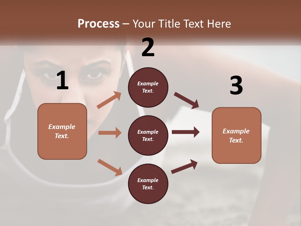 A Woman Is Doing Push Ups On The Beach PowerPoint Template