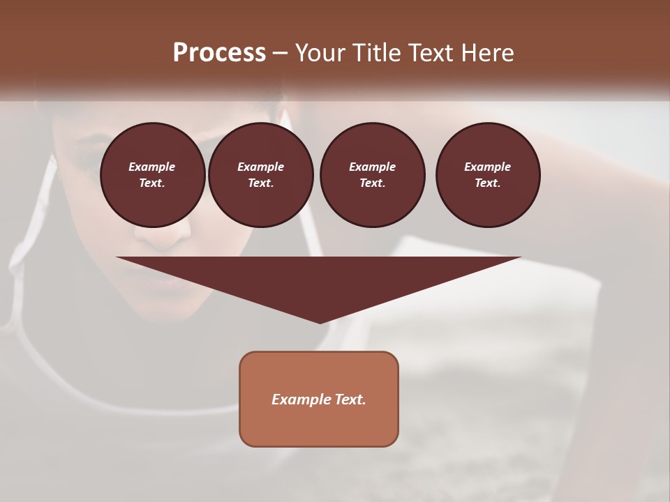 A Woman Is Doing Push Ups On The Beach PowerPoint Template