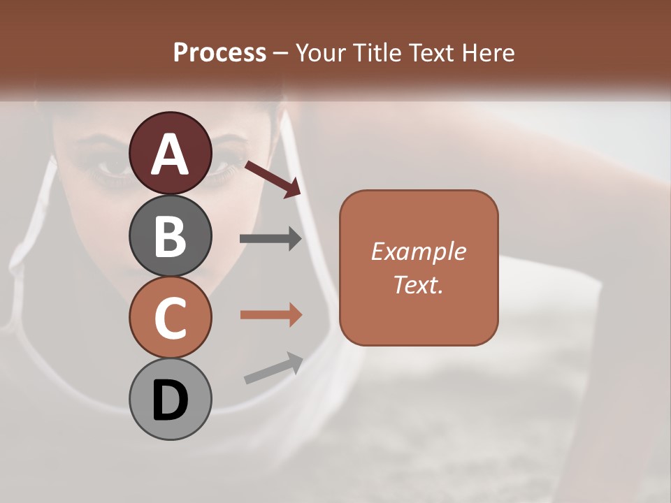 A Woman Is Doing Push Ups On The Beach PowerPoint Template