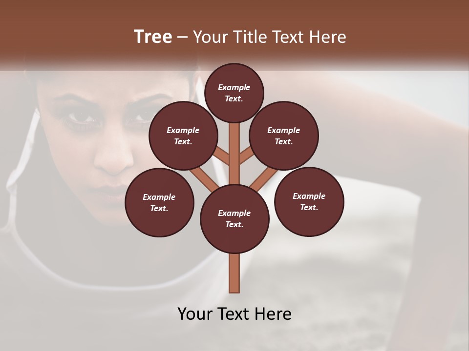 A Woman Is Doing Push Ups On The Beach PowerPoint Template