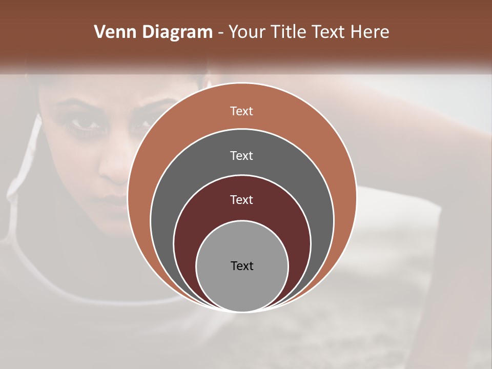 A Woman Is Doing Push Ups On The Beach PowerPoint Template