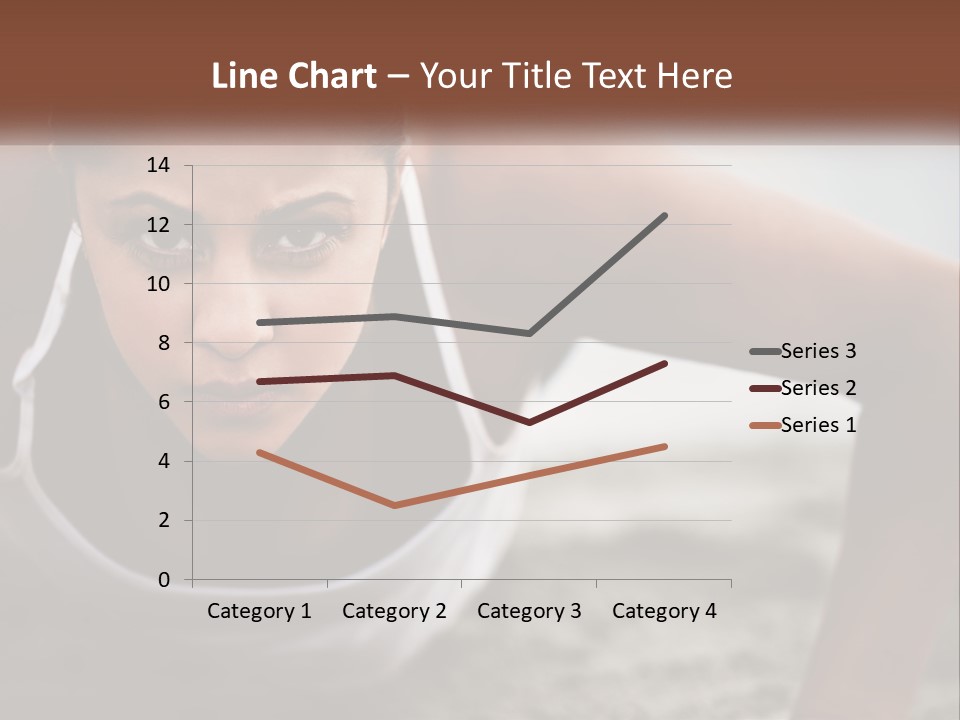 A Woman Is Doing Push Ups On The Beach PowerPoint Template