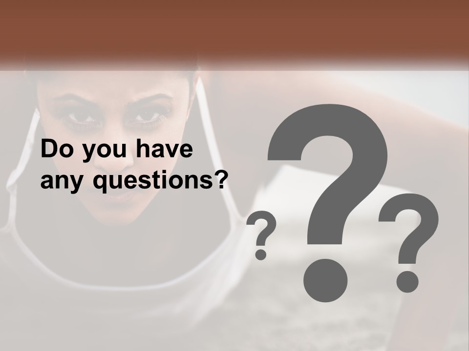 A Woman Is Doing Push Ups On The Beach PowerPoint Template