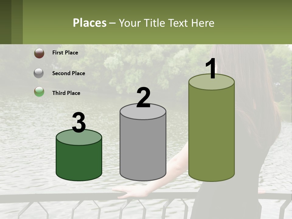 Slim Park Girl PowerPoint Template