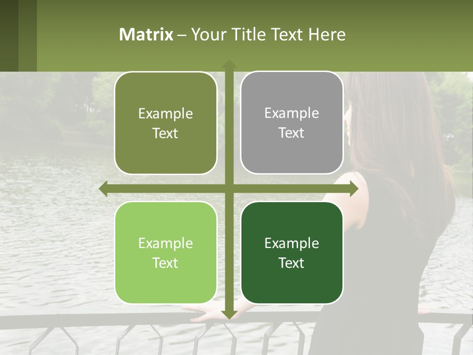 Slim Park Girl PowerPoint Template