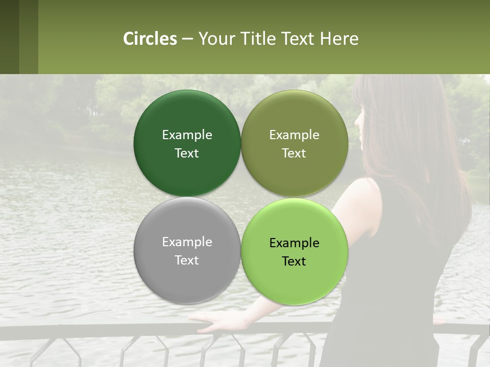 Slim Park Girl PowerPoint Template