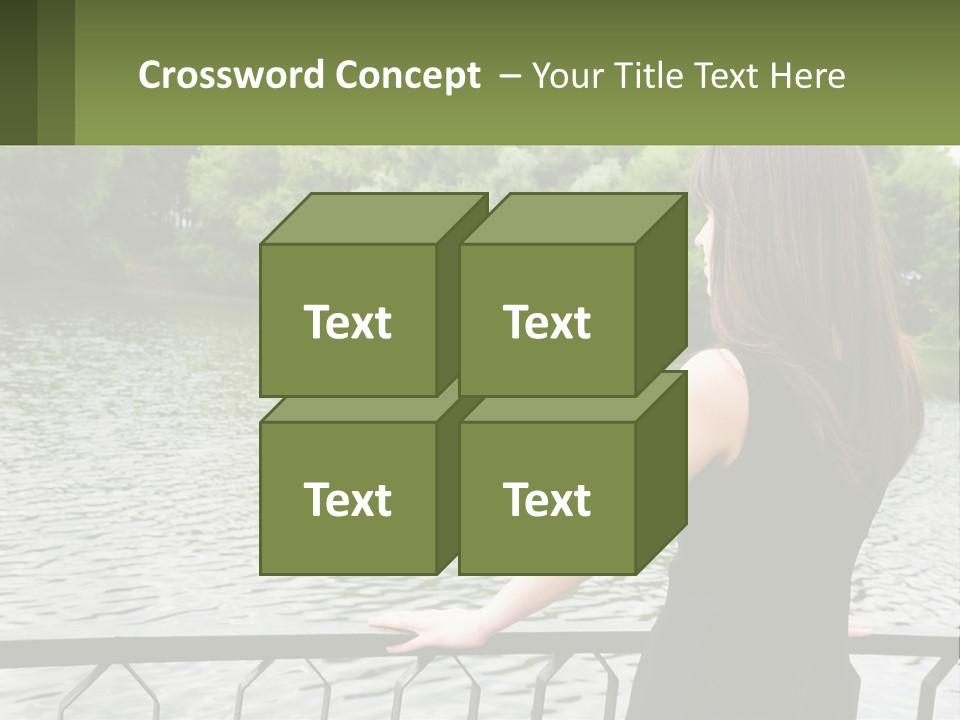 Slim Park Girl PowerPoint Template