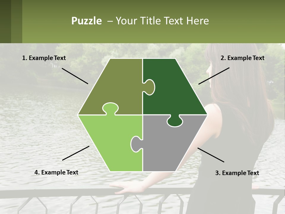 Slim Park Girl PowerPoint Template