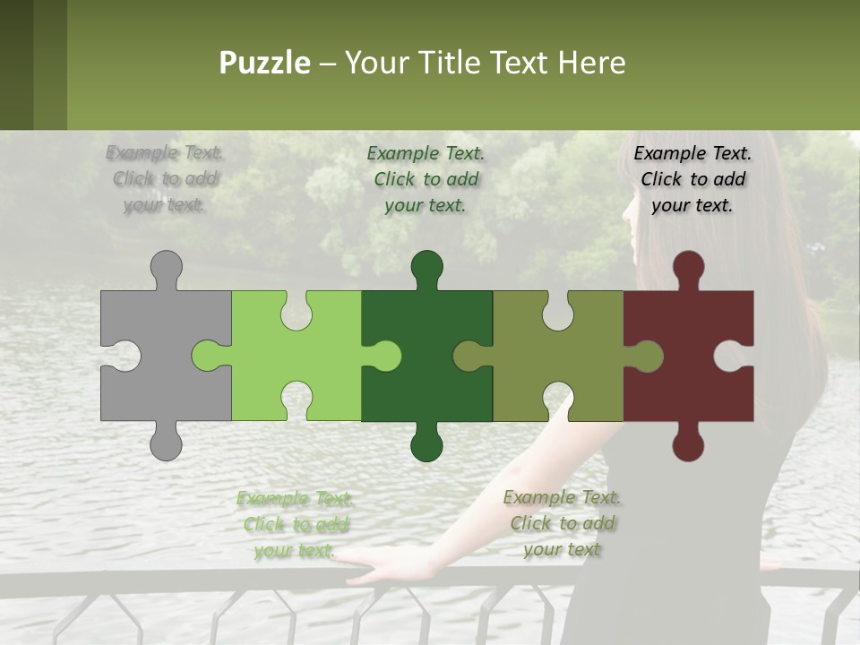 Slim Park Girl PowerPoint Template