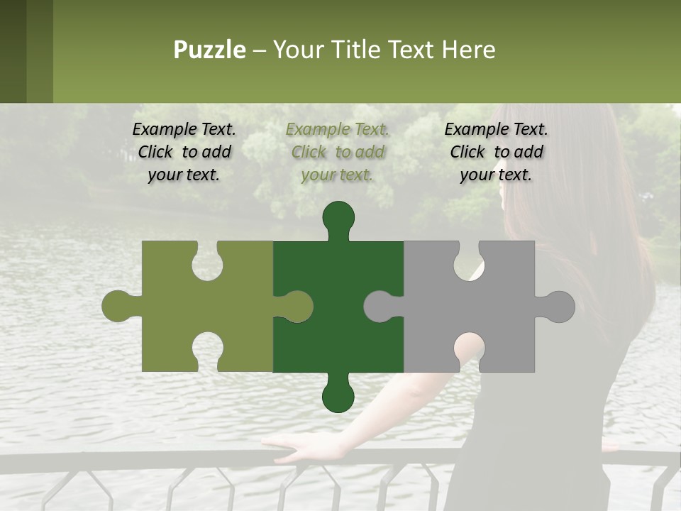 Slim Park Girl PowerPoint Template