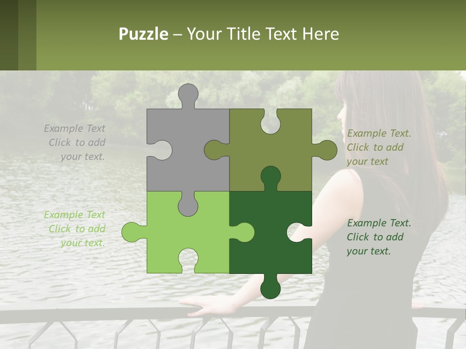 Slim Park Girl PowerPoint Template