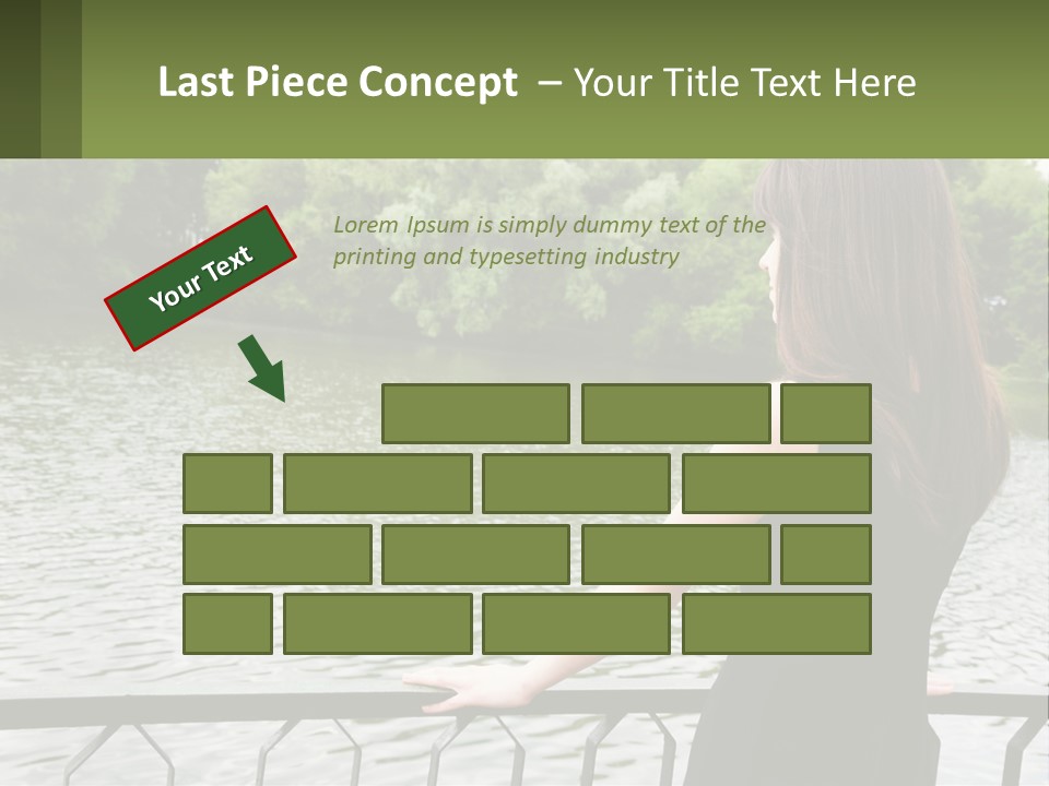 Slim Park Girl PowerPoint Template