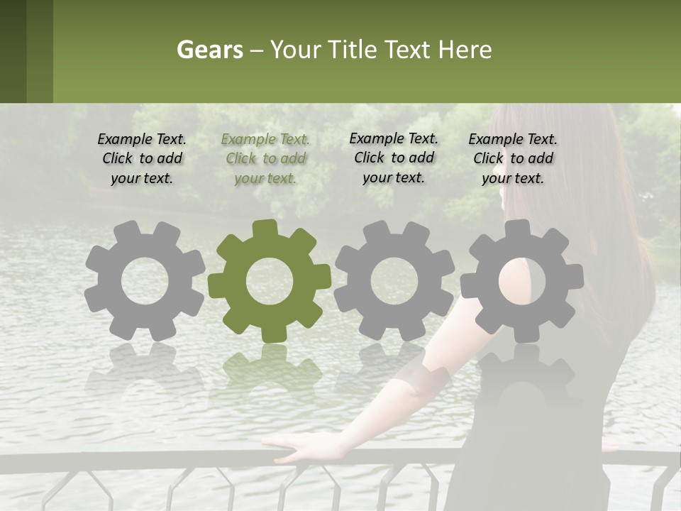 Slim Park Girl PowerPoint Template