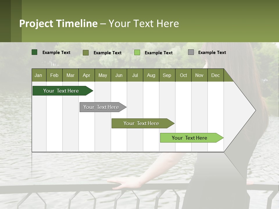 Slim Park Girl PowerPoint Template