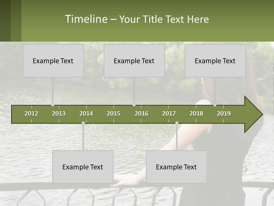 Slim Park Girl PowerPoint Template