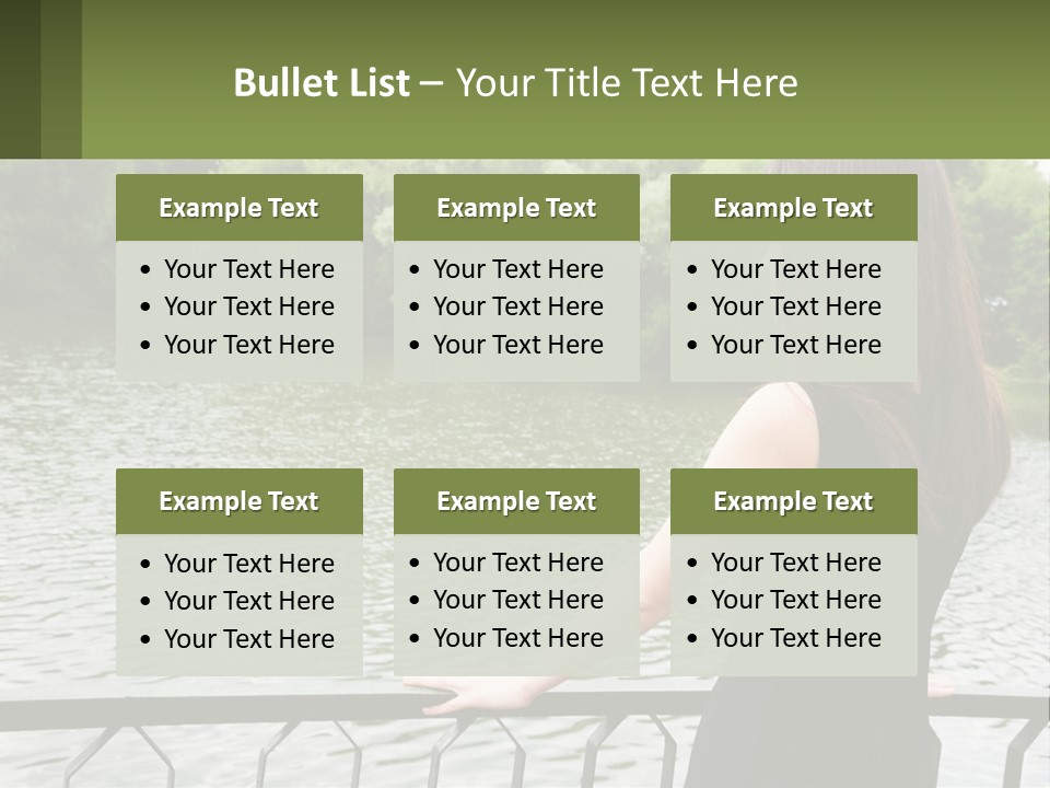 Slim Park Girl PowerPoint Template