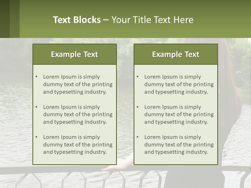 Slim Park Girl PowerPoint Template