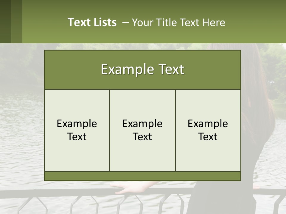 Slim Park Girl PowerPoint Template