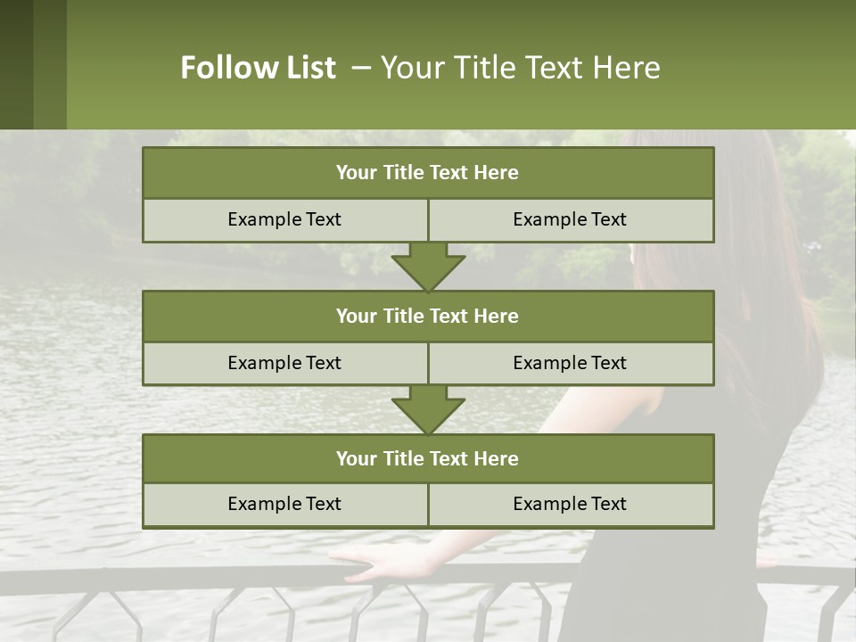 Slim Park Girl PowerPoint Template