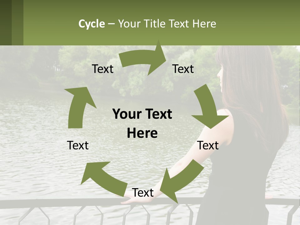 Slim Park Girl PowerPoint Template