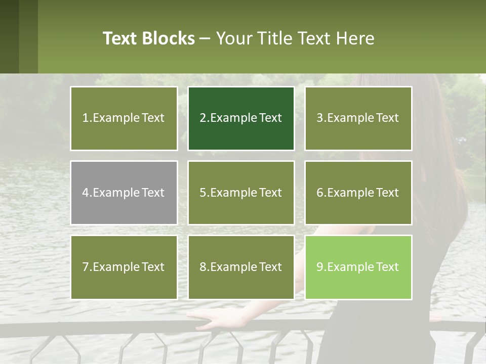 Slim Park Girl PowerPoint Template