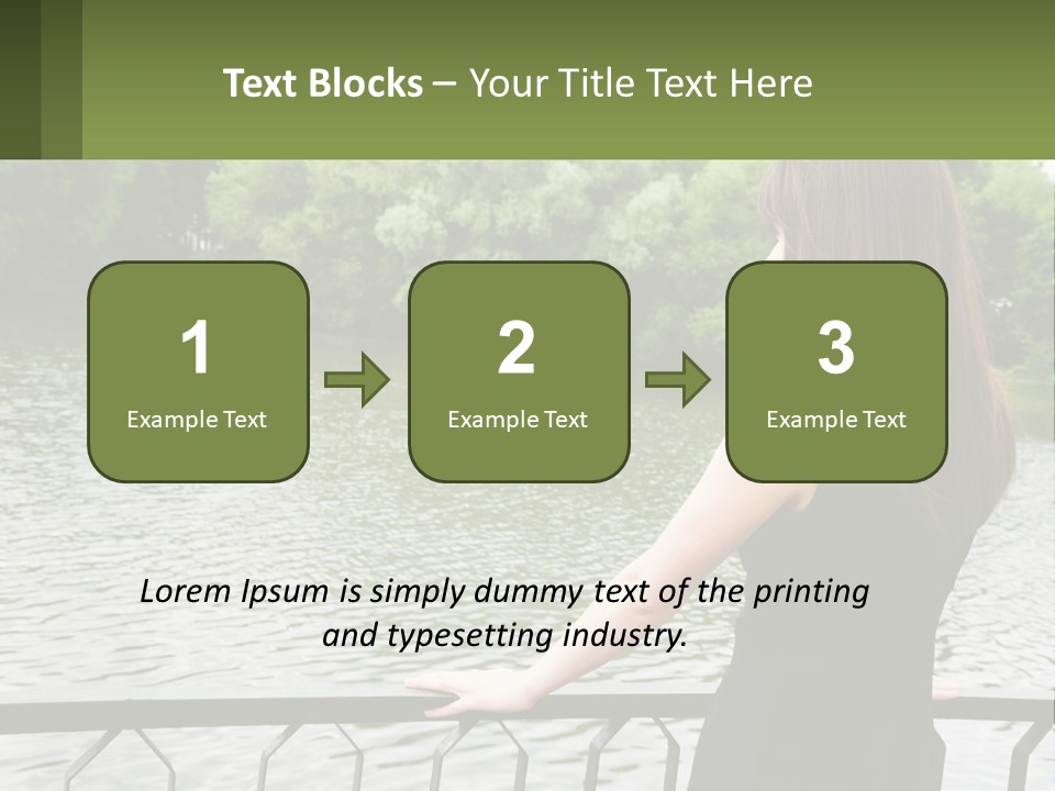 Slim Park Girl PowerPoint Template