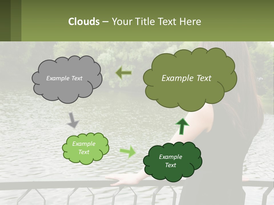 Slim Park Girl PowerPoint Template