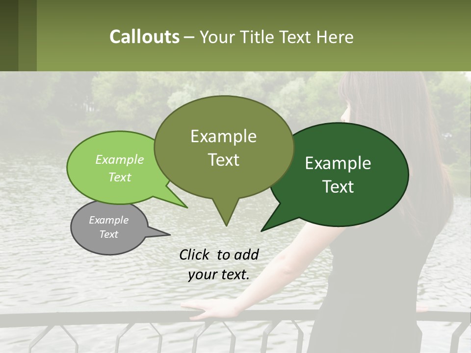 Slim Park Girl PowerPoint Template