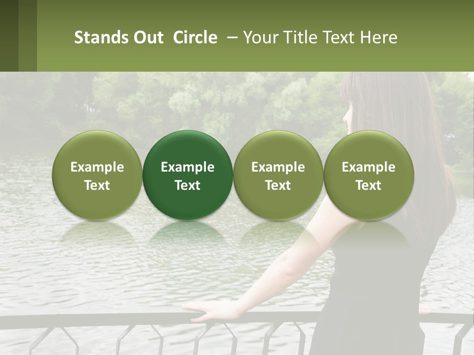 Slim Park Girl PowerPoint Template