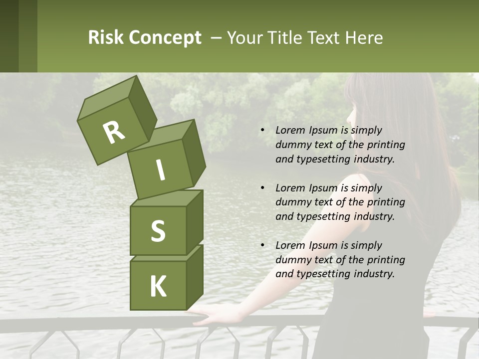 Slim Park Girl PowerPoint Template