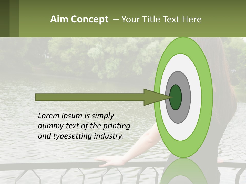 Slim Park Girl PowerPoint Template