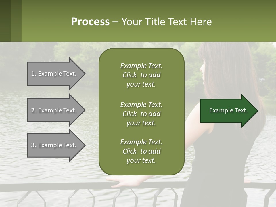 Slim Park Girl PowerPoint Template