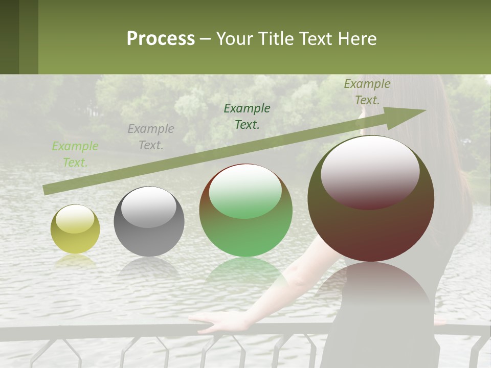 Slim Park Girl PowerPoint Template