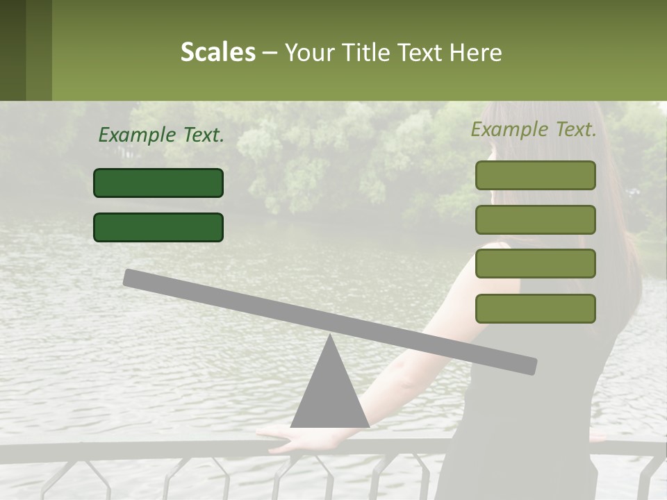 Slim Park Girl PowerPoint Template