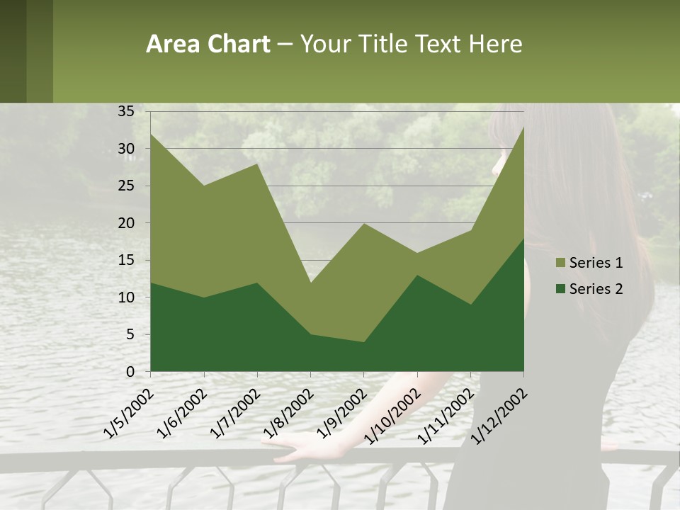 Slim Park Girl PowerPoint Template