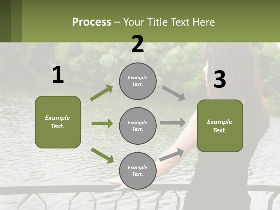 Slim Park Girl PowerPoint Template