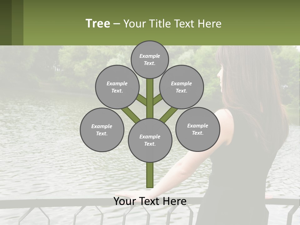 Slim Park Girl PowerPoint Template