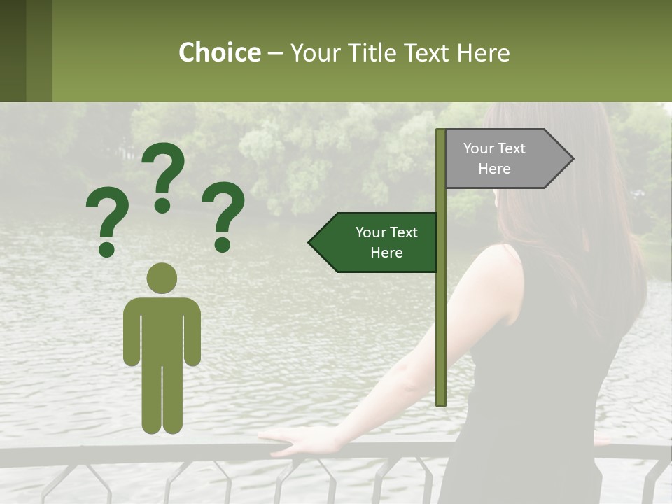 Slim Park Girl PowerPoint Template