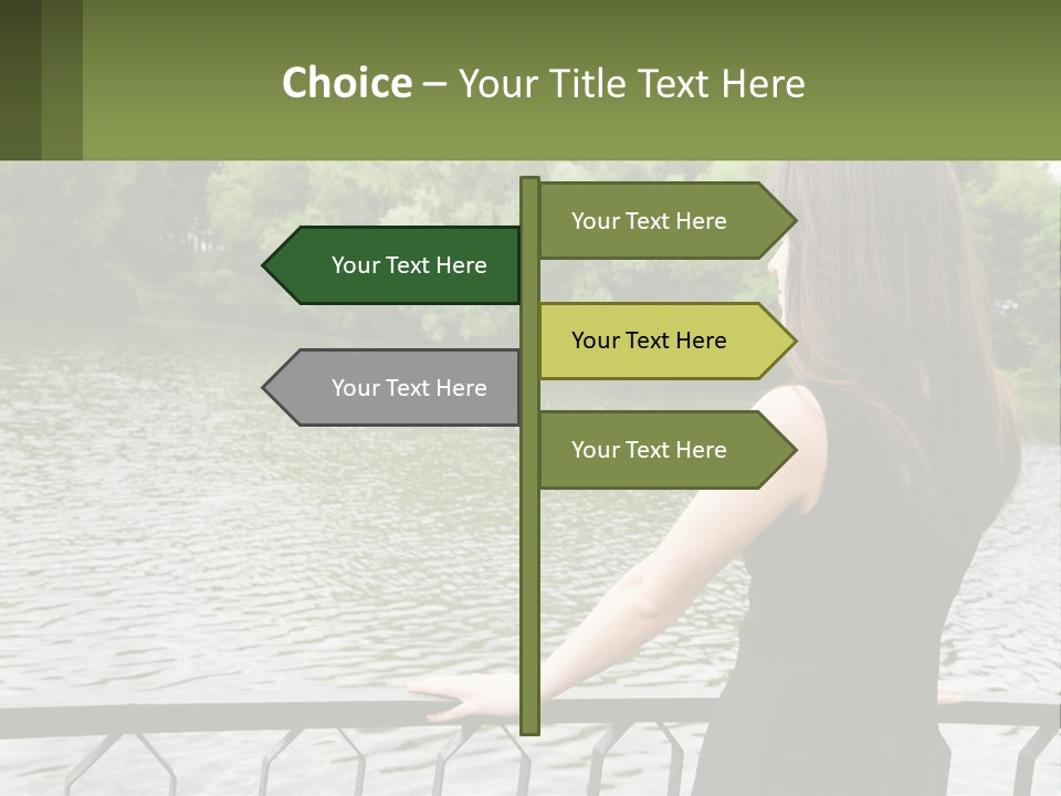 Slim Park Girl PowerPoint Template