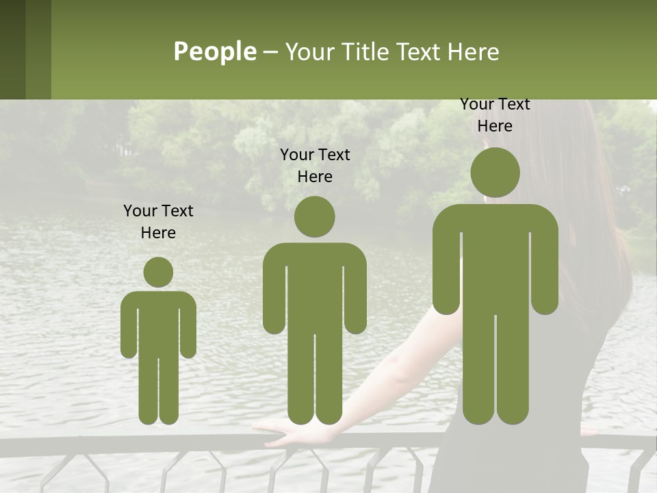 Slim Park Girl PowerPoint Template