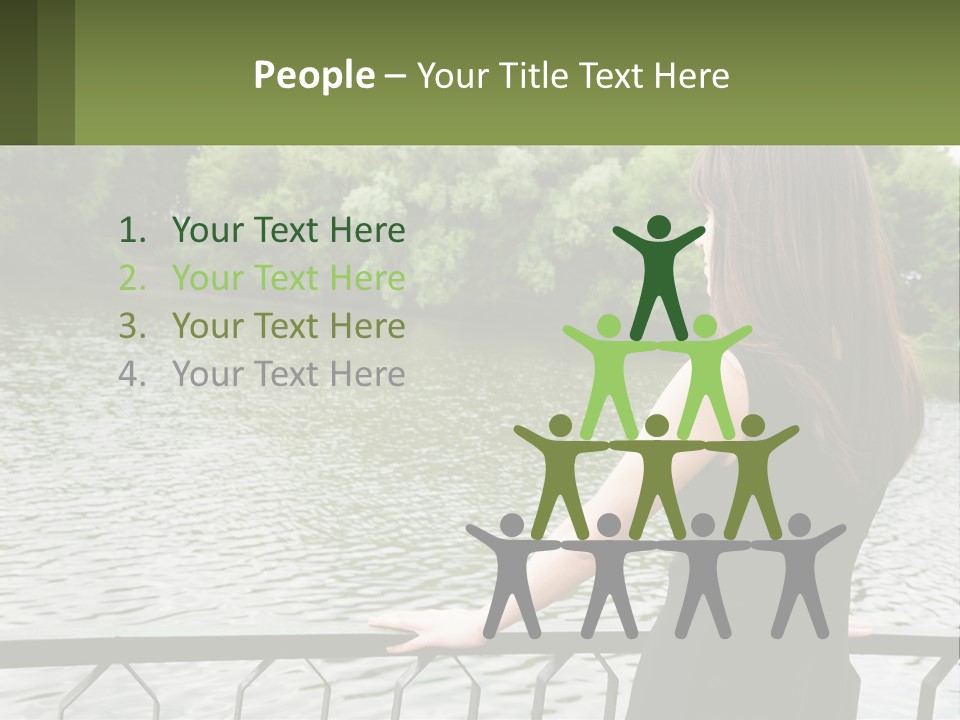 Slim Park Girl PowerPoint Template