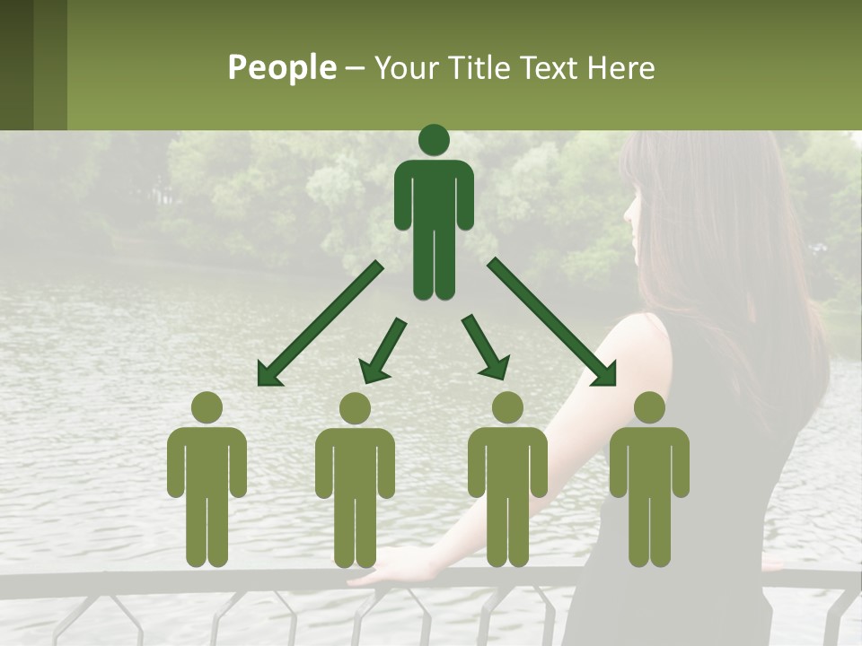 Slim Park Girl PowerPoint Template