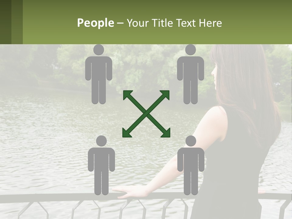 Slim Park Girl PowerPoint Template