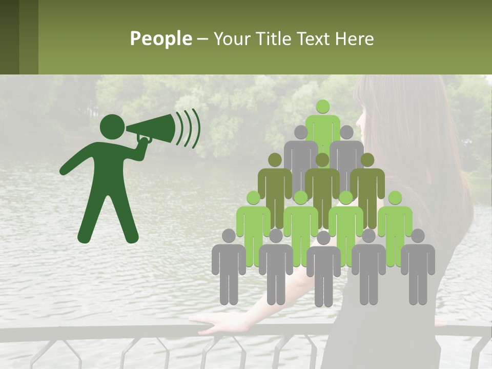 Slim Park Girl PowerPoint Template