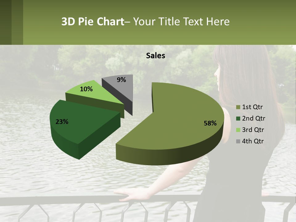 Slim Park Girl PowerPoint Template